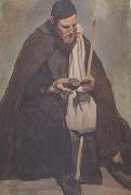 Jean Baptiste Camille  Corot Moine italien assis (mk11) Spain oil painting reproduction